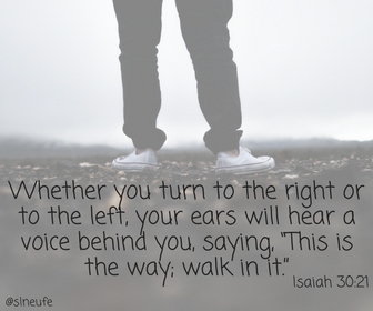 This is the way...walk in it